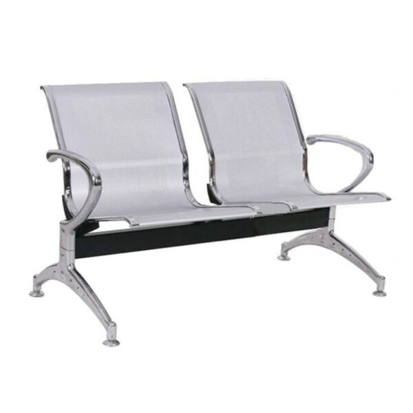Longarina AEROPORTO com 02 Lugares - Cor Cromada - 33107