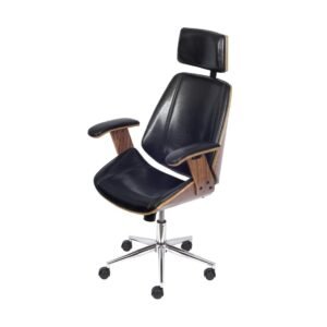 Cadeira Giratória Presidente Bergen Alta Amadeirada - Premium - 1707