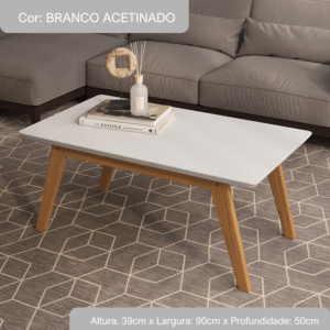 Mesa De Centro Prism BRANCO ACETINADO - 90cm - 34567